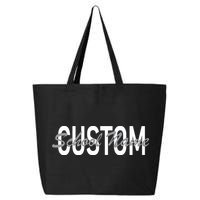 Custom School Spirit Personalize Name Text 25L Jumbo Tote