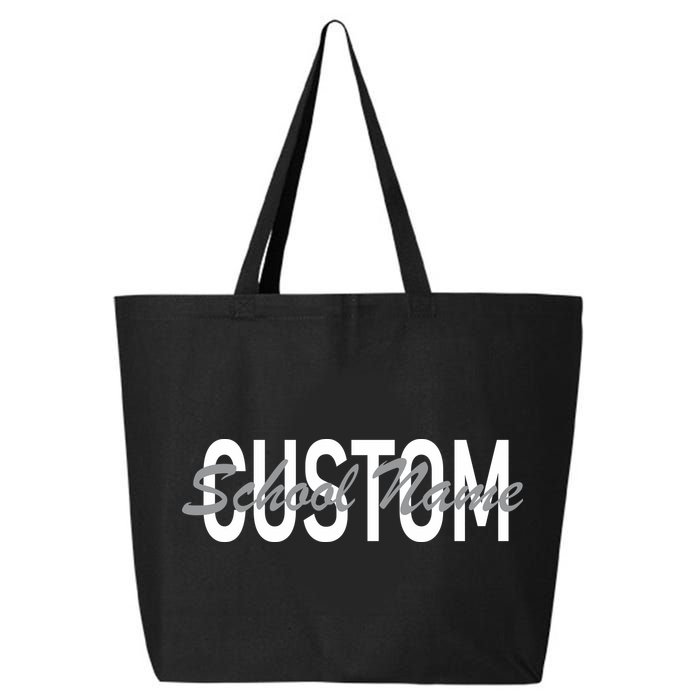 Custom School Spirit Personalize Name Text 25L Jumbo Tote