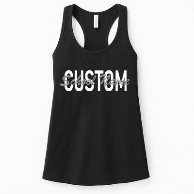 Custom School Spirit Personalize Name Text Womens Tank Top