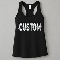Custom School Spirit Personalize Name Text Womens Tank Top