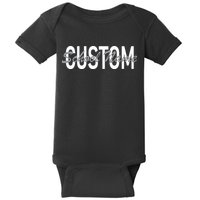 Custom School Spirit Personalize Name Text Baby Bodysuit