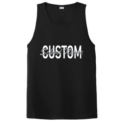 Custom School Spirit Personalize Name Text PosiCharge Competitor Tank