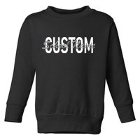 Custom School Spirit Personalize Name Text Toddler Sweatshirt