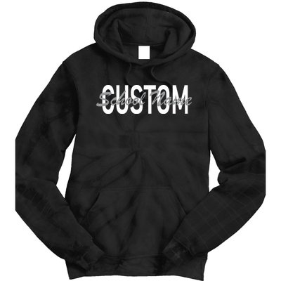 Custom School Spirit Personalize Name Text Tie Dye Hoodie