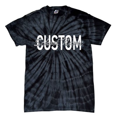 Custom School Spirit Personalize Name Text Tie-Dye T-Shirt