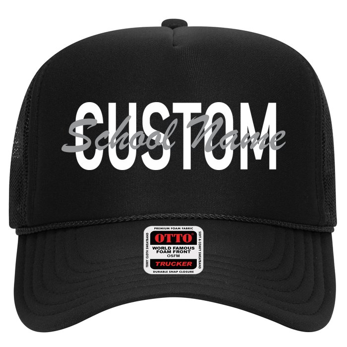 Custom School Spirit Personalize Name Text Trucker Hat