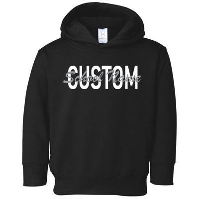 Custom School Spirit Personalize Name Text Toddler Hoodie