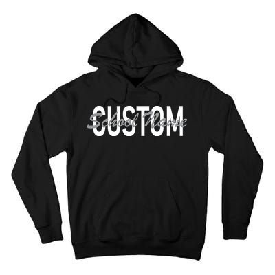 Custom School Spirit Personalize Name Text Tall Hoodie