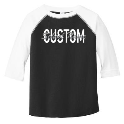 Custom School Spirit Personalize Name Text Toddler Fine Jersey T-Shirt
