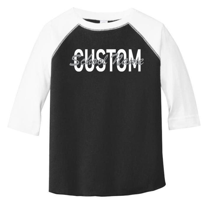 Custom School Spirit Personalize Name Text Toddler Fine Jersey T-Shirt