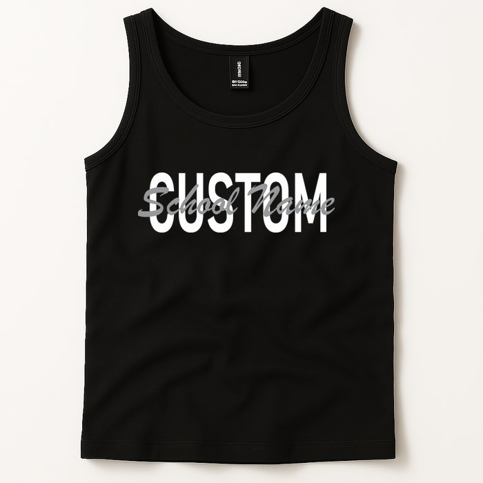 Custom School Spirit Personalize Name Text Tank Top