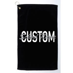 Custom School Spirit Personalize Name Text Platinum Collection Golf Towel