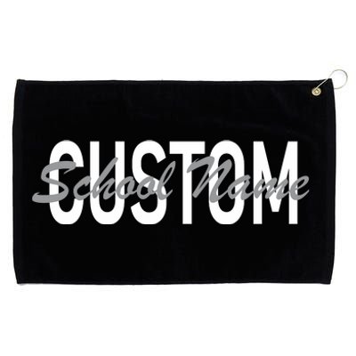 Custom School Spirit Personalize Name Text Grommeted Golf Towel