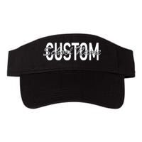 Custom School Spirit Personalize Name Text Valucap Bio-Washed Visor