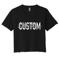 Custom School Spirit Personalize Name Text Crop Top