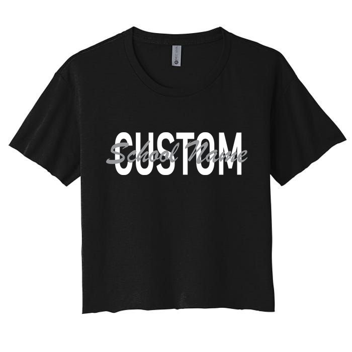 Custom School Spirit Personalize Name Text Crop Top