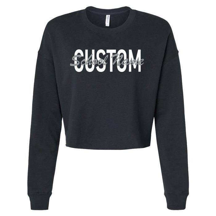 Custom School Spirit Personalize Name Text Cropped Pullover Crew