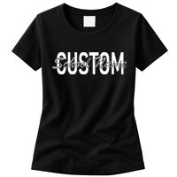 Custom School Spirit Personalize Name Text Womens T-Shirt