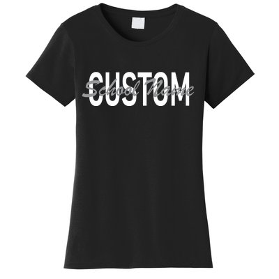 Custom School Spirit Personalize Name Text Women's T-Shirt