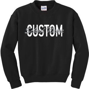 Custom School Spirit Personalize Name Text Kids Sweatshirt