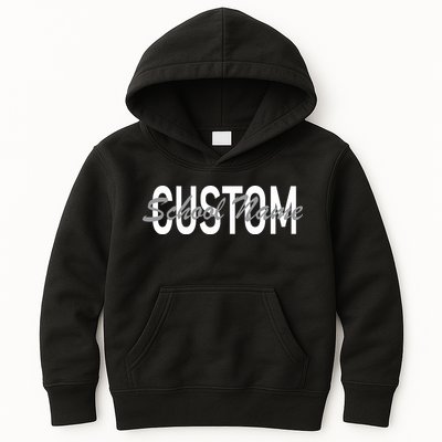 Custom School Spirit Personalize Name Text Kids Hoodie