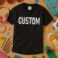 Custom School Spirit Personalize Name Text Kids T-Shirt