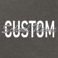 Custom School Spirit Personalize Name Text Cotton Canvas Backpack