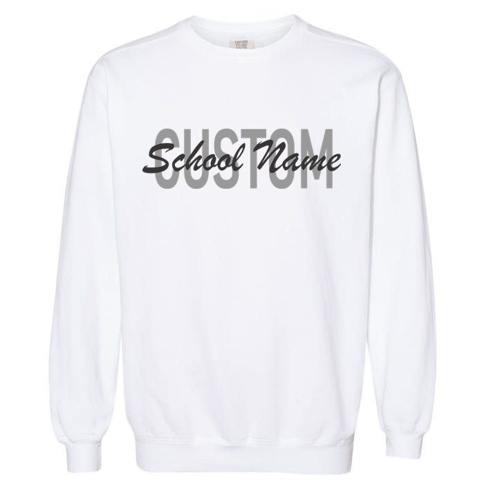 Custom School Spirit Personalize Name Text Garment-Dyed Sweatshirt