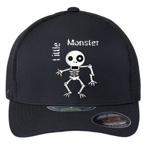 Cute Spooky Skeleton Little Monster Pirate Halloween Flexfit Unipanel Trucker Cap