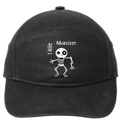 Cute Spooky Skeleton Little Monster Pirate Halloween 7-Panel Snapback Hat