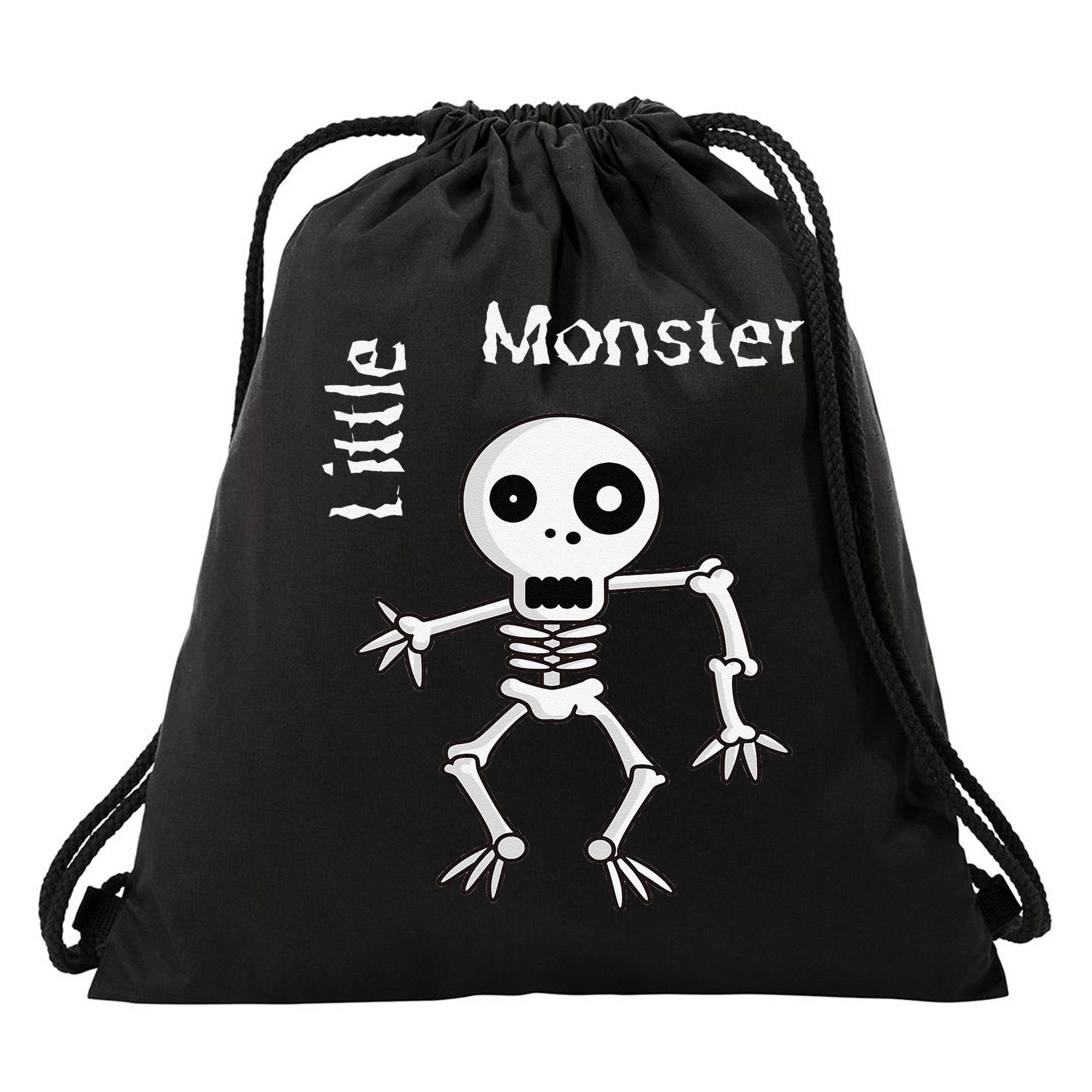 Cute Spooky Skeleton Little Monster Pirate Halloween Drawstring Bag
