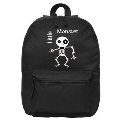 Cute Spooky Skeleton Little Monster Pirate Halloween 16 in Basic Backpack