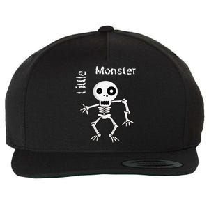 Cute Spooky Skeleton Little Monster Pirate Halloween Wool Snapback Cap