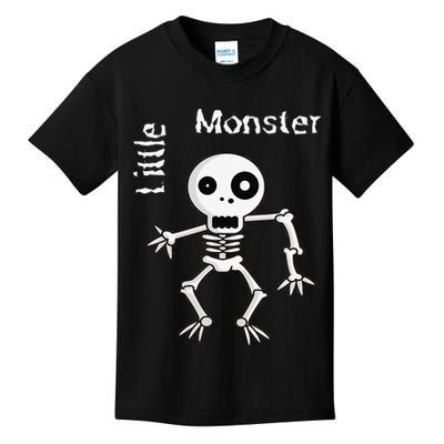 Cute Spooky Skeleton Little Monster Pirate Halloween Kids T-Shirt