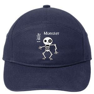 Cute Spooky Skeleton Little Monster Pirate Halloween 7-Panel Snapback Hat