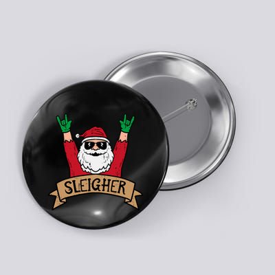 Christmas Sleigher Santa Rock Xmas Rocker Button