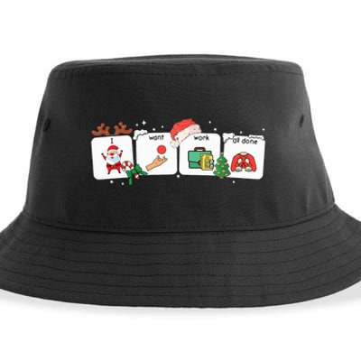 Christmas Santa Special Education Funny SPED Teacher Xmas PJ  Sustainable Bucket Hat