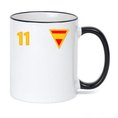 Cool Spanish Spain National Football Teamhome Crest Number 11 11oz Black Color Changing Mug