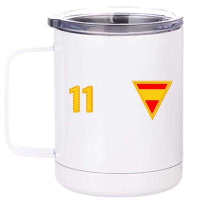 Cool Spanish Spain National Football Teamhome Crest Number 11 12 oz Stainless Steel Tumbler Cup