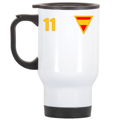 Cool Spanish Spain National Football Teamhome Crest Number 11 Stainless Steel Travel Mug