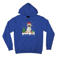 Cute Santa Shih Tzu Dog Christmas Lights Pajama Gift Hoodie