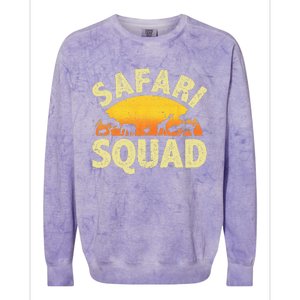 Cool Safari Squad Zoo Animal African Jungle Colorblast Crewneck Sweatshirt