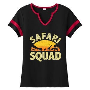 Cool Safari Squad Zoo Animal African Jungle Ladies Halftime Notch Neck Tee