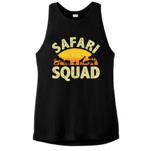 Cool Safari Squad Zoo Animal African Jungle Ladies PosiCharge Tri-Blend Wicking Tank