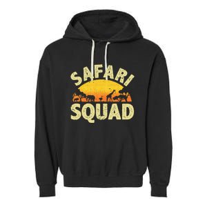 Cool Safari Squad Zoo Animal African Jungle Garment-Dyed Fleece Hoodie