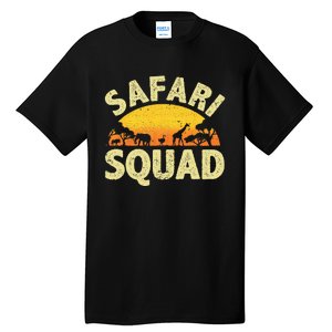 Cool Safari Squad Zoo Animal African Jungle Tall T-Shirt