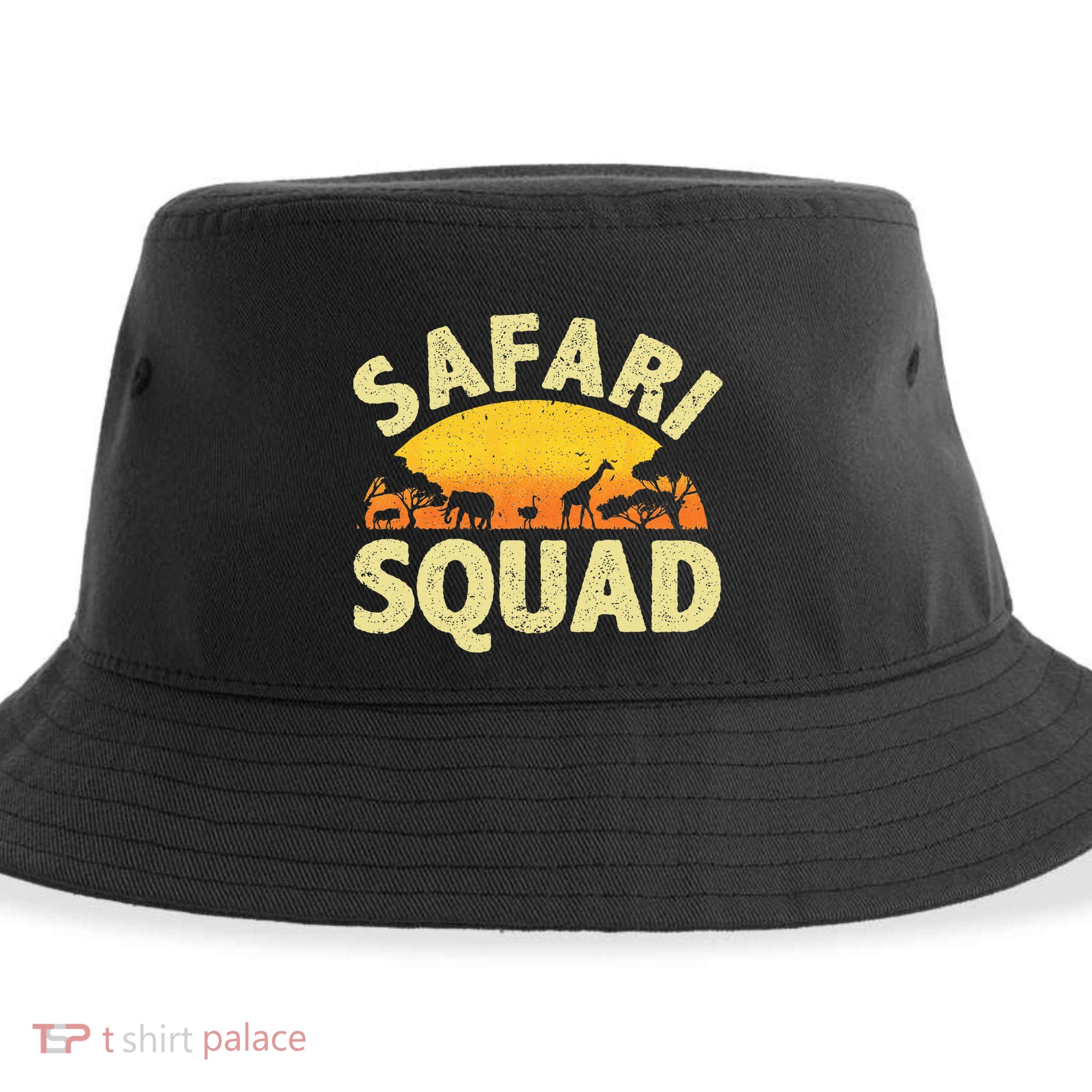 Cool Safari Squad Zoo Animal African Jungle Sustainable Bucket Hat