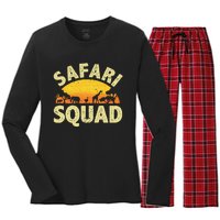 Cool Safari Squad Zoo Animal African Jungle Women's Long Sleeve Flannel Pajama Set 