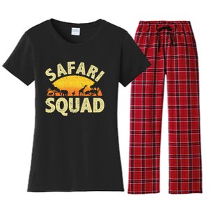 Cool Safari Squad Zoo Animal African Jungle Women's Flannel Pajama Set