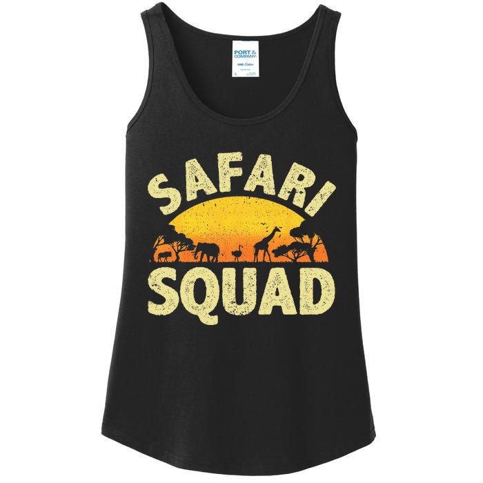 Cool Safari Squad Zoo Animal African Jungle Ladies Essential Tank